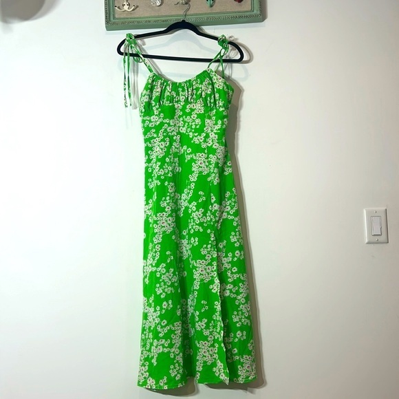 Love Harmony Green Floral Maxi Dress Womens Size Small lime green new w tag - Picture 2 of 12